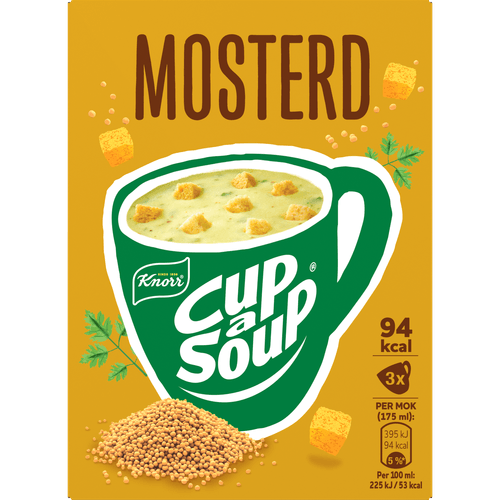 Foto van Knorr Cup-a-soup mosterd 3 st. op witte achtergrond