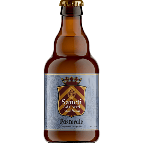 Foto van Sancti Adalberti Abdijbier pastorale op witte achtergrond