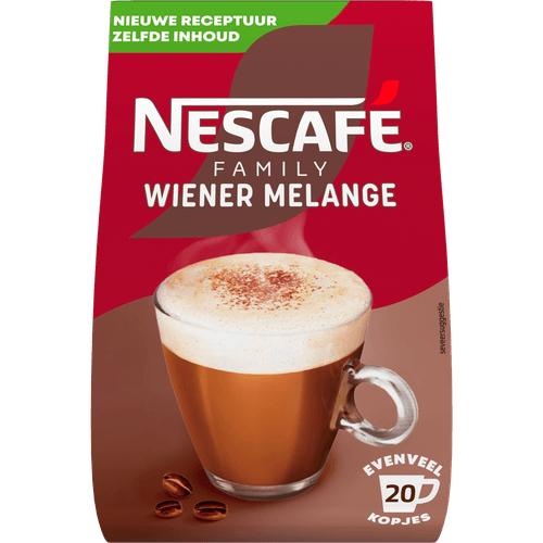 Foto van Nescafé Oploskoffie wiener melange navulpak op witte achtergrond