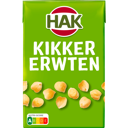 Foto van Hak Kikkererwten op witte achtergrond