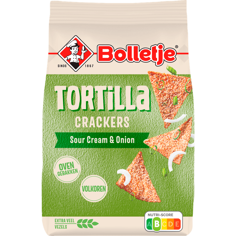 Bolletje Tortilla crackers sour cream onion