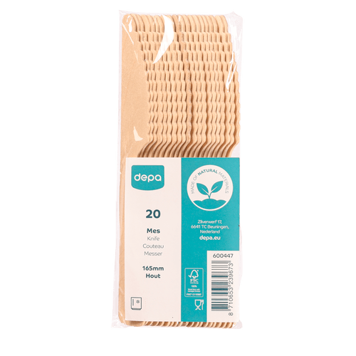 Foto van Depa Mes hout 16cm 20 st. op witte achtergrond