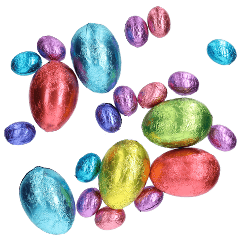 Foto van Paaseieren op witte achtergrond