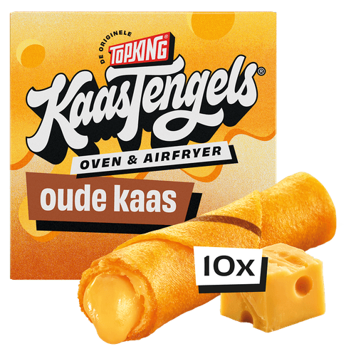 Foto van Topking KaasTengels Oven & airfryer oude kaas 10 stuks op witte achtergrond