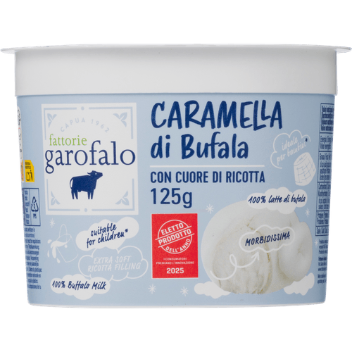 Foto van Garofalo Caramella di bufala op witte achtergrond