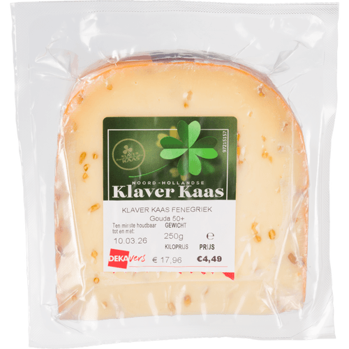 Foto van DekaVers Klaver fenegriek op witte achtergrond