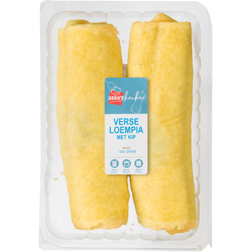 Foto van DekaMarkt Loempia kip 2 stuks op witte achtergrond
