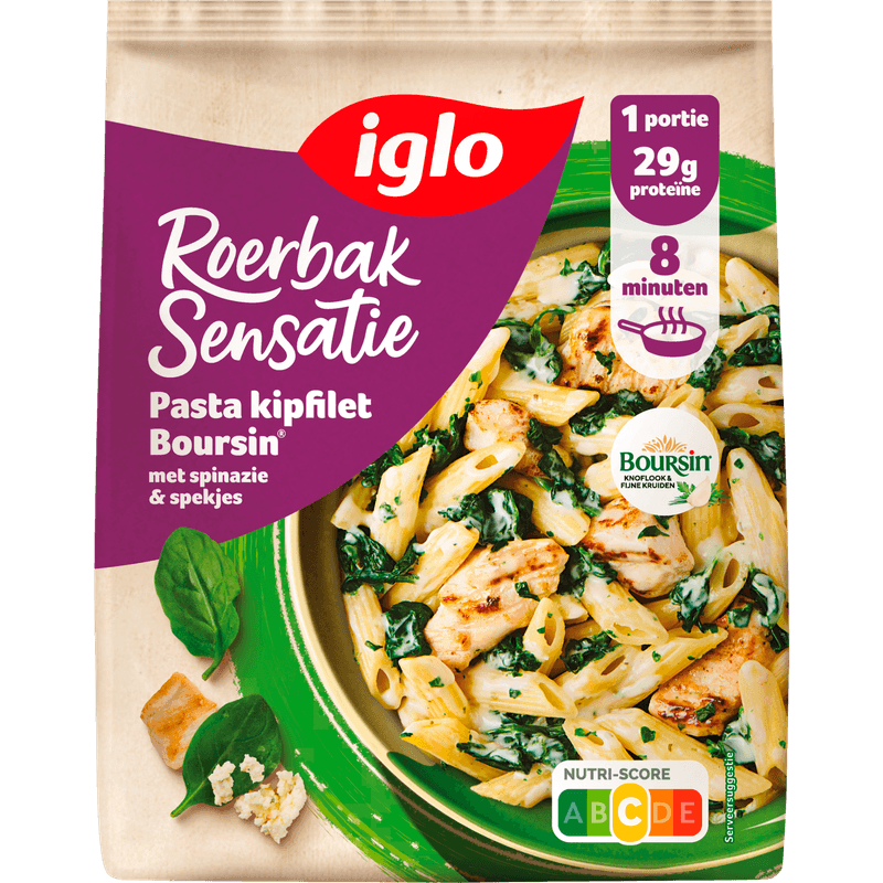 Iglo Roerbaksensatie kip-pasta-boursin