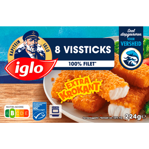Foto van Iglo Vissticks op witte achtergrond