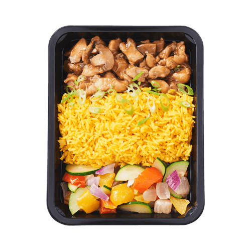 Foto van Exclusief teriyaki op witte achtergrond