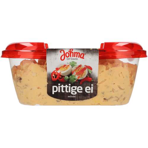 Foto van Johma Salade pittige ei op witte achtergrond