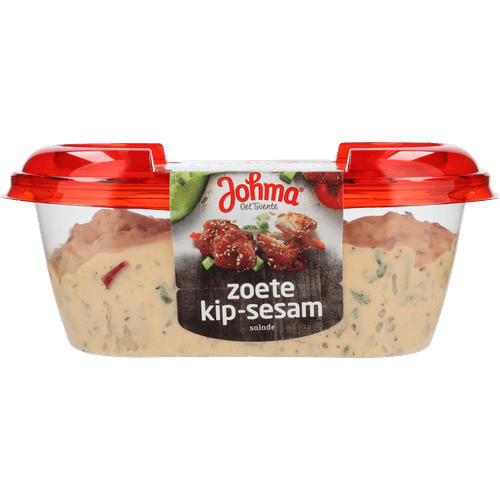 Foto van Johma Salade zoete kip-sesam op witte achtergrond
