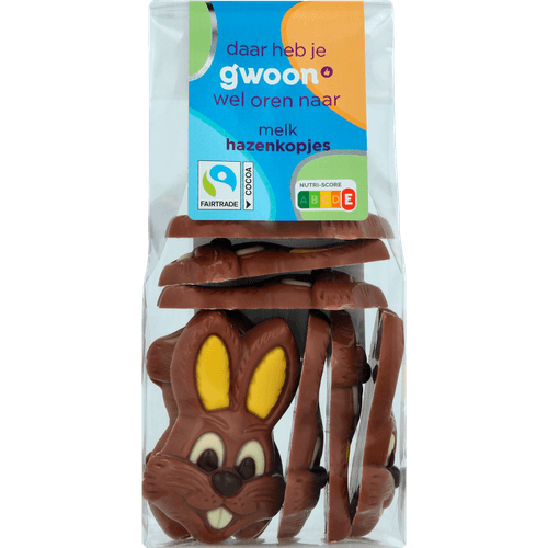 Foto van G'woon Paashaasjes melk op witte achtergrond