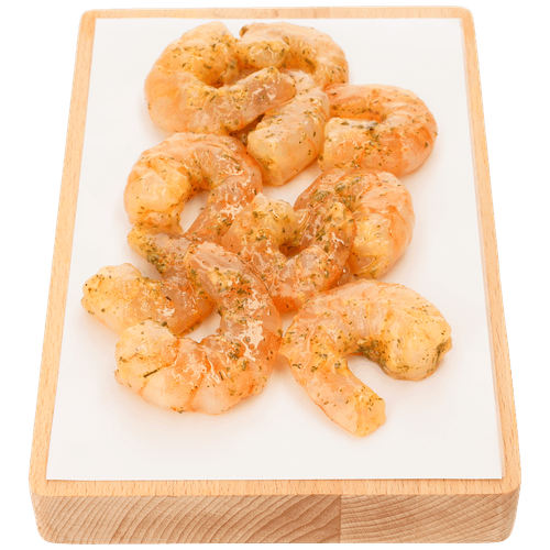 Foto van Wokgarnalen knoflook groot op witte achtergrond