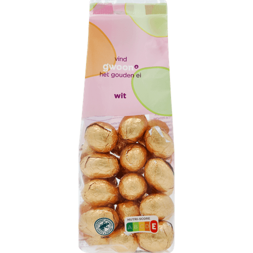 Foto van G'woon Eitjes massief wit op witte achtergrond