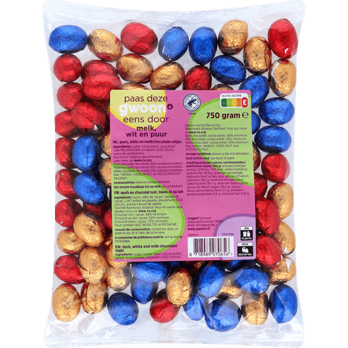 Foto van G'woon Eitjes massief assorti op witte achtergrond