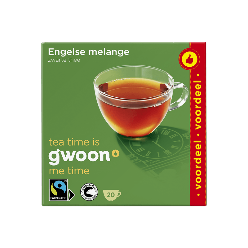 G'woon Zwarte thee eng. mel. kop 40zk