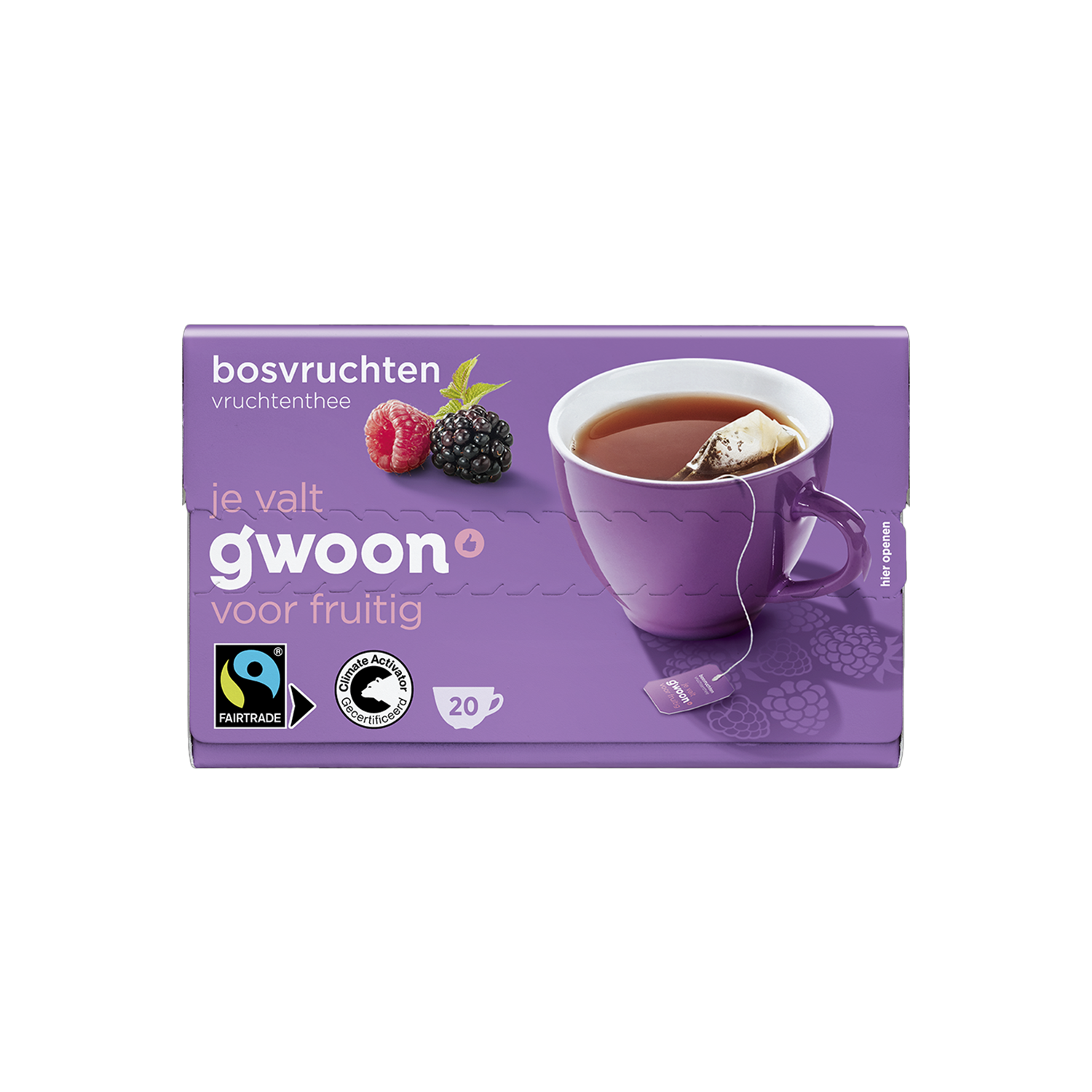 G'woon Vruchtenthee bosvruchten 20 zk.