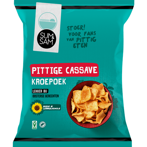 Foto van Sum & Sam Cassave pittig op witte achtergrond