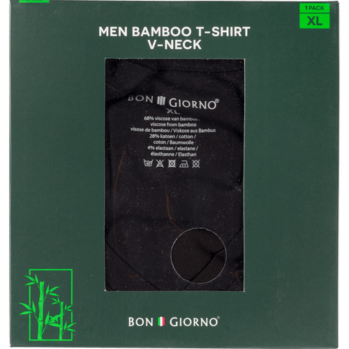 Foto van Bon Giorno Bamboo t-shirt maat m t/m xl ass. op witte achtergrond