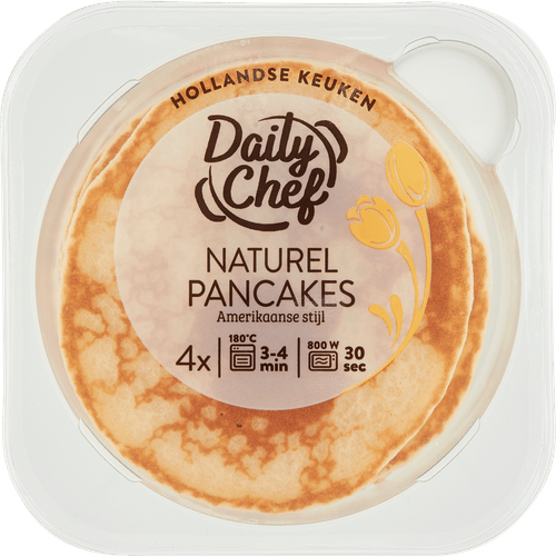 Foto van Daily Chef Pancakes naturel amerikaanse stijl op witte achtergrond