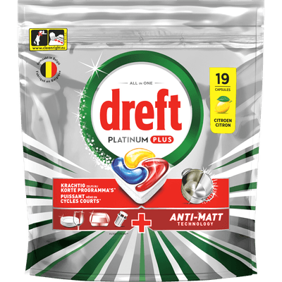 Dreft Vaatwastabletten platinum plus citroen - 19 Stuks