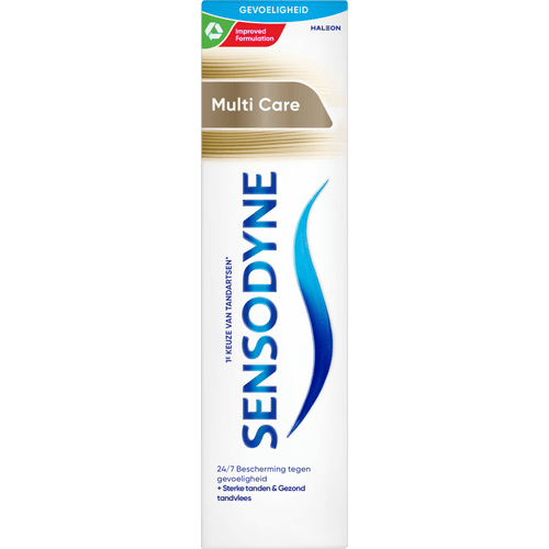 Foto van Sensodyne Tandpasta multicare op witte achtergrond