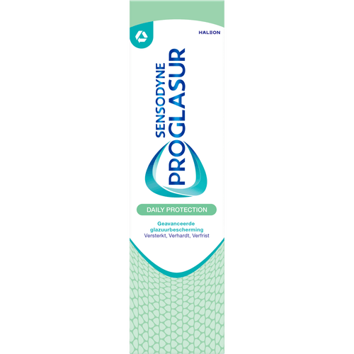 Foto van Sensodyne Tandpasta pro glasur op witte achtergrond