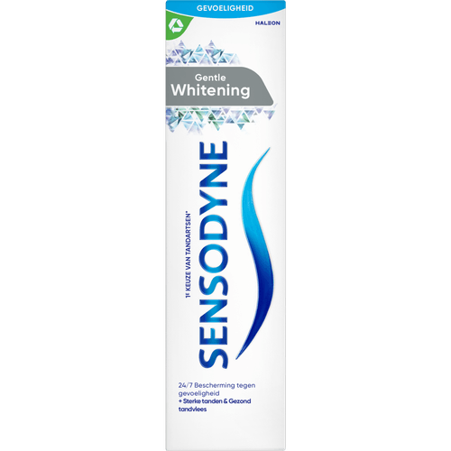 Foto van Sensodyne Tandpasta gentle whitening op witte achtergrond