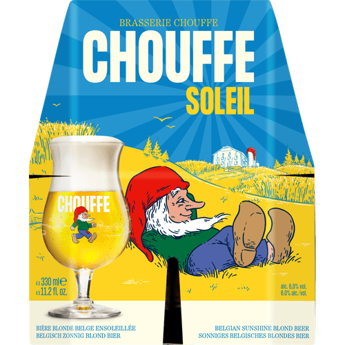 Foto van La Chouffe Blond Soleil op witte achtergrond