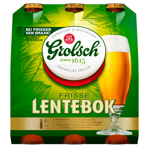 Foto van Grolsch Lentebok op witte achtergrond