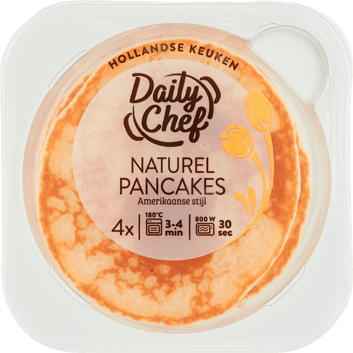 Foto van Daily Chef Pancakes naturel amerikaanse stijl op witte achtergrond