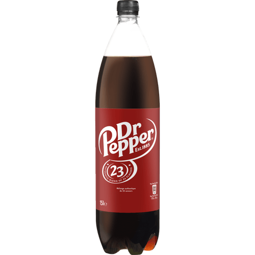 Foto van Dr Pepper Regular op witte achtergrond