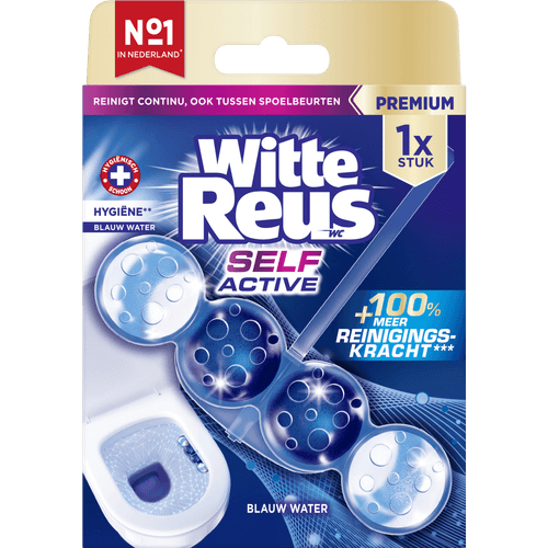 Foto van Witte Reus Toiletblok self active hygiene op witte achtergrond