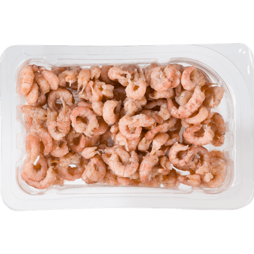 Foto van Hollandse garnalen op witte achtergrond