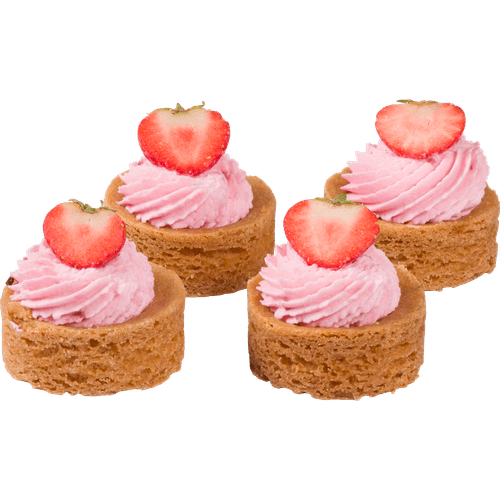 Foto van DekaVers Bavaroise slofjes aardbei op witte achtergrond