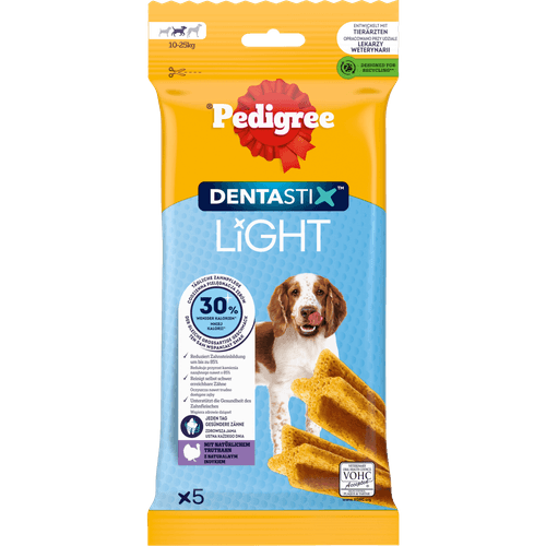 Foto van Pedigree Hondensnacks dentastix light op witte achtergrond