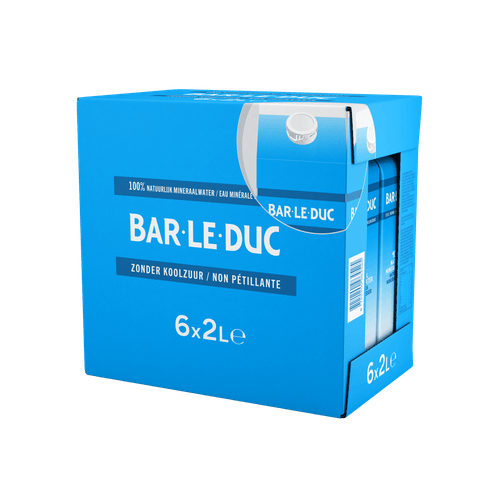 Foto van Bar le Duc Mineraalwater koolzuurvrij op witte achtergrond
