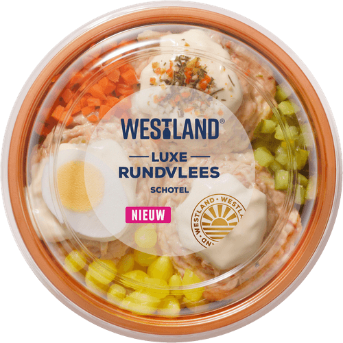 Foto van Westland Salade rundvlees op witte achtergrond