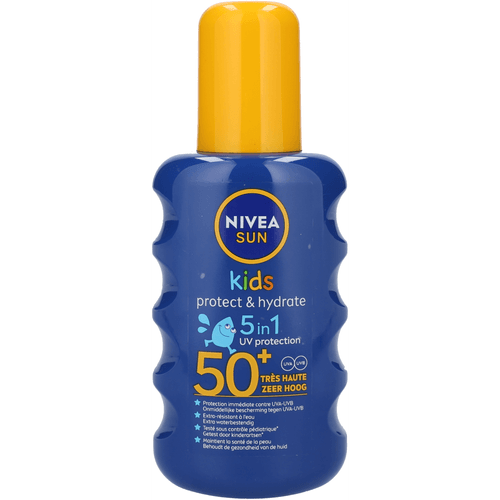 Foto van Nivea Sun protect zonnebrand kids factor 50 op witte achtergrond