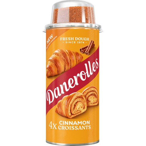 Foto van Danerolles Croissant cinnamon 4st. op witte achtergrond