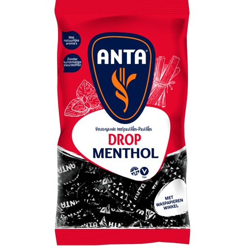 Foto van Anta Flu Dropmint menthol op witte achtergrond