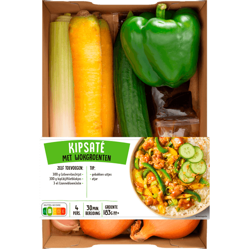 Foto van Verspakket kipsate op witte achtergrond