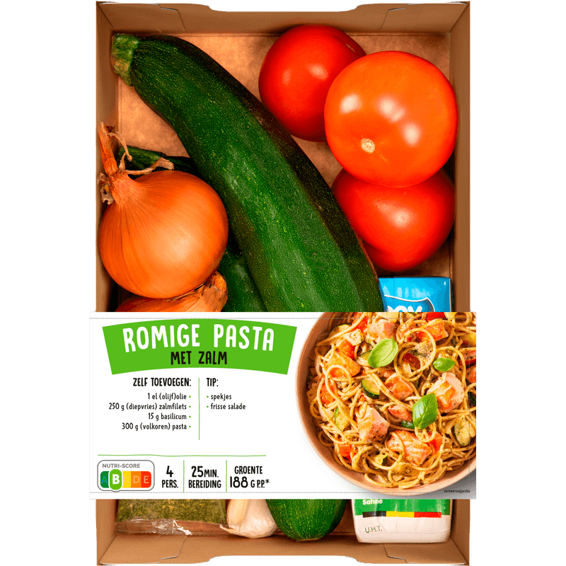 Romige pasta zalm verspakket