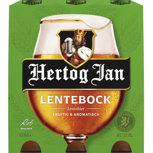 Foto van Hertog Jan Lentebock op witte achtergrond