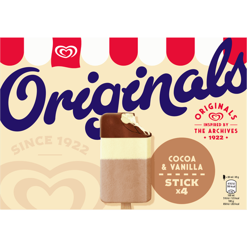 Foto van Ola Originals choco stick 4 st. op witte achtergrond