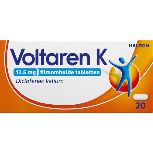 Foto van Voltaren Tabletten 12.5mg op witte achtergrond