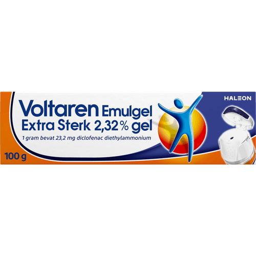 Foto van Voltaren Emulgel 2.32% op witte achtergrond