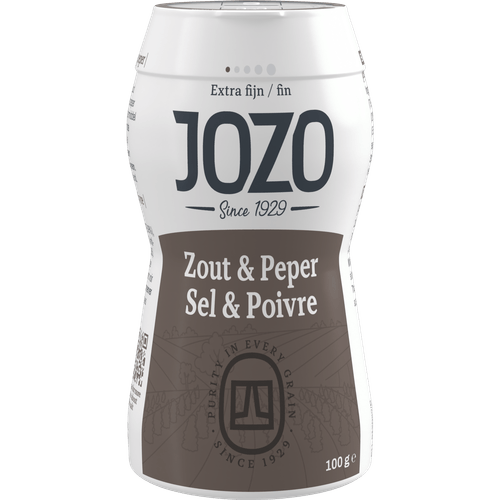 Foto van Jozo Zout en peper mix op witte achtergrond