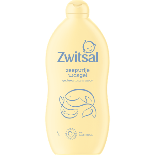 Foto van Zwitsal Wasgel zeepvrij op witte achtergrond